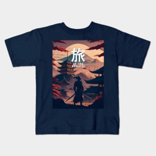 Futuristic Samurai: A Journey Through Time and Tradition Kids T-Shirt